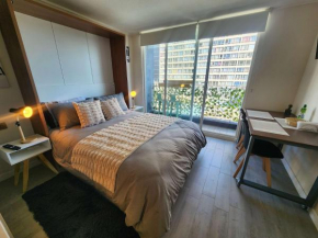 HOM I Luminoso Studio 2PAX con Terraza en Santiago